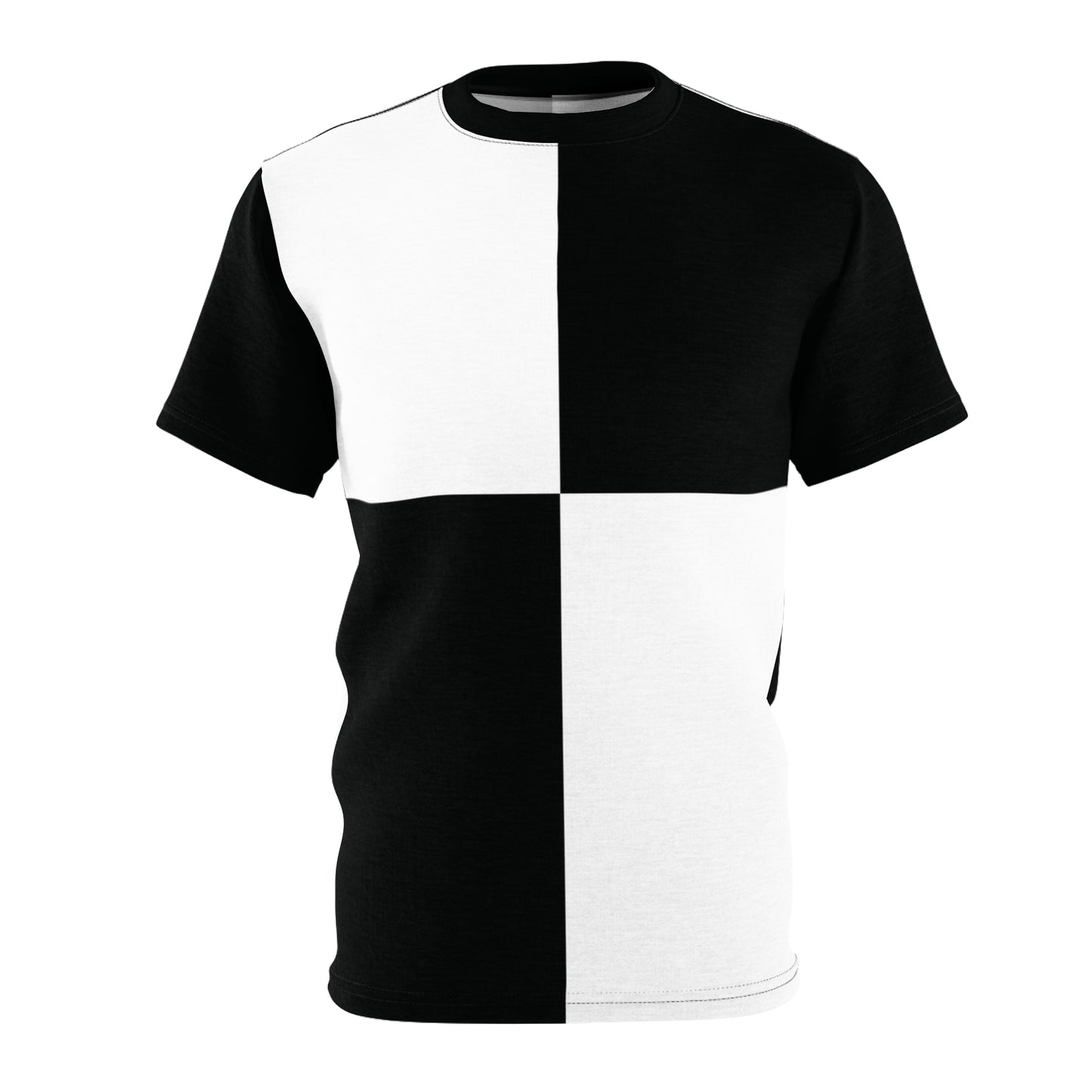 Front view of NOK Style's Skeleton Step T-Shirt for adults featuring bold black and white contrast design.