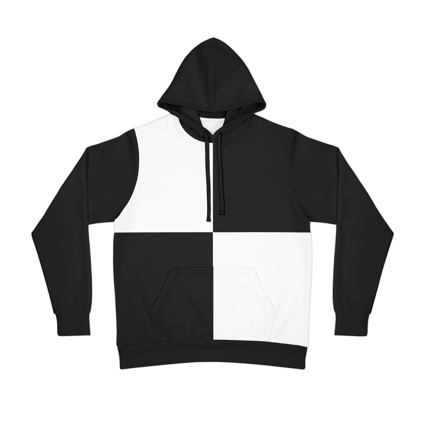  Front view of the Dance Baby Hoodie for adults by NOKSTYLE, featuring a bold black and white checkered design.