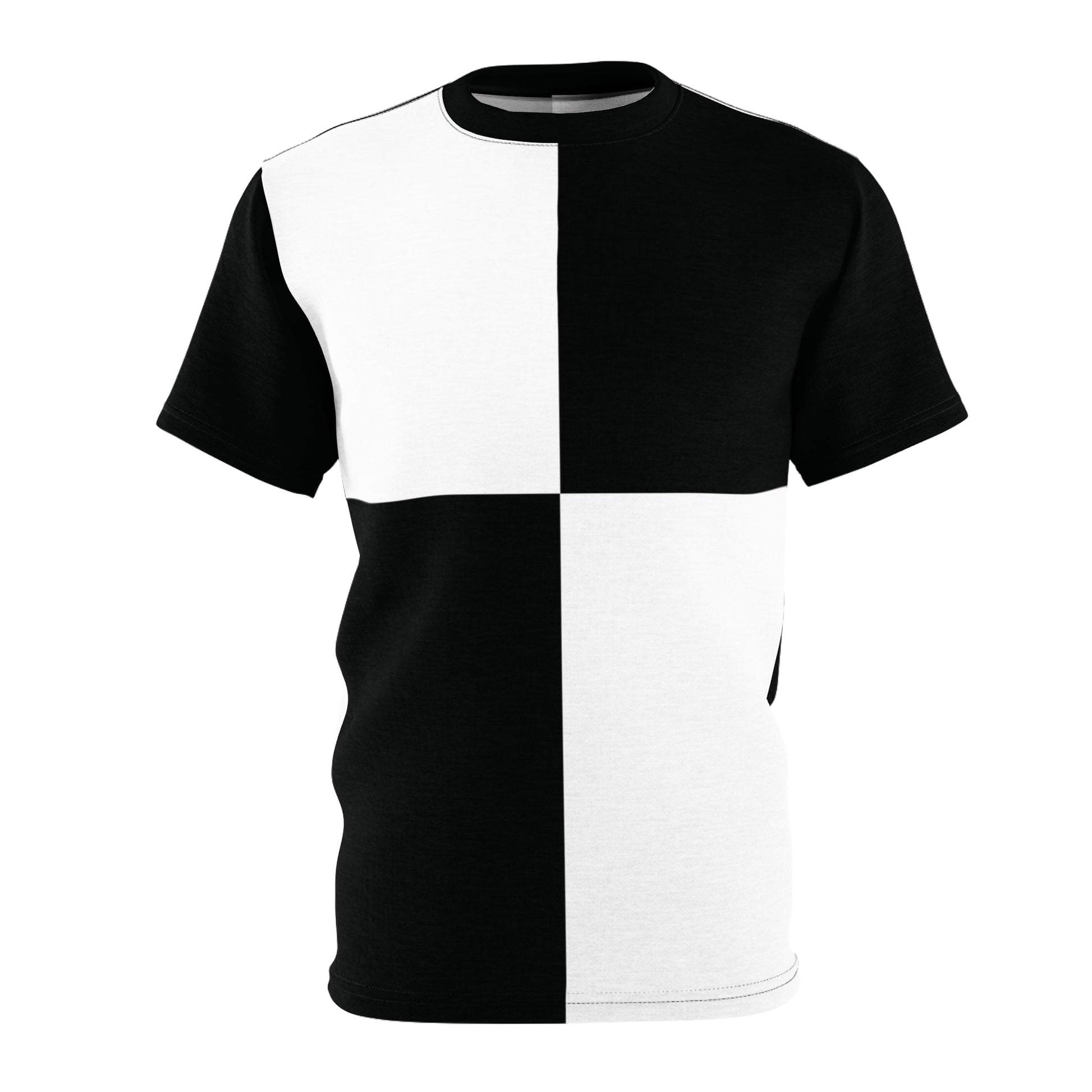 Front view of NOK Style's Skeleton Step T-Shirt for adults featuring bold black and white contrast design.