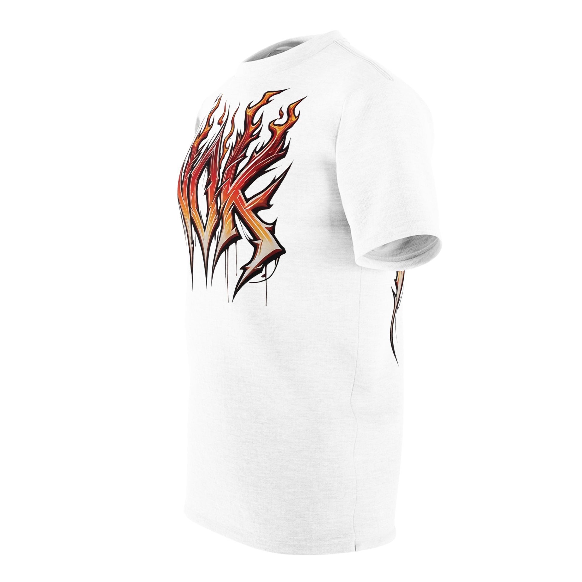  NOK FIRE T-Shirt Modeled - Bold Streetwear Flames
