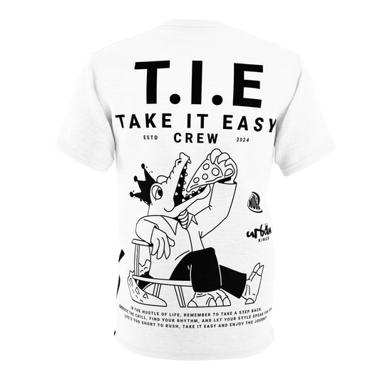 Take It Easy Crew T-shirt with Urban Crocodile Graphic by NOK Style