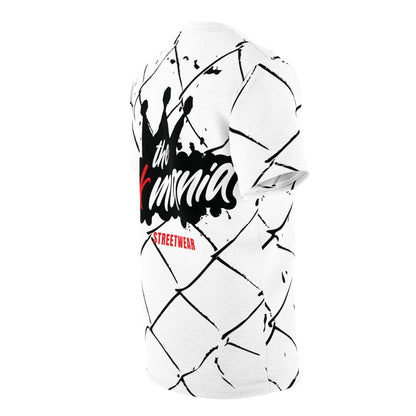 Back view of The NOK Mania streetwear t-shirt with crown logo