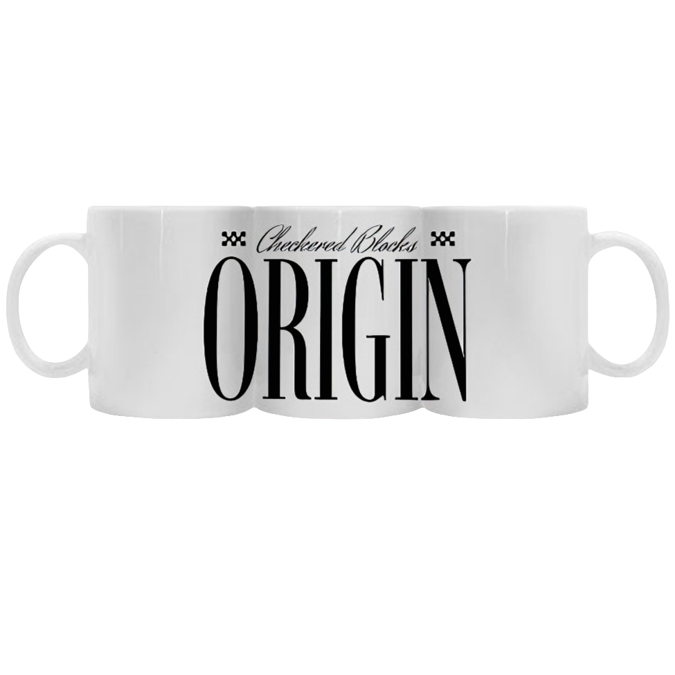 CHECKERED BLOCKS ORIGIN - COFFEE MUG