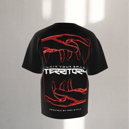 NOK Style Territory T-Shirt with Claim Your Space design for adults.