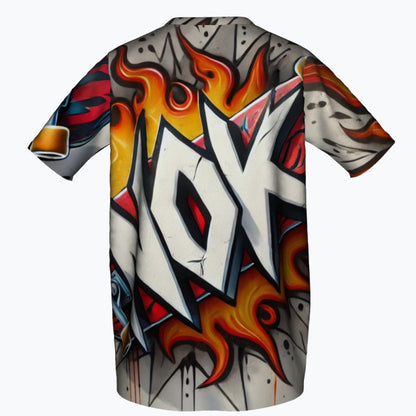 Skater Fury Kids T-Shirt by NOK featuring a bold skater design and NOK logo.