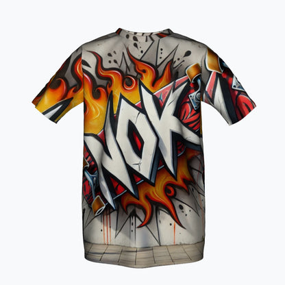 Skater Fury Kids T-Shirt by NOK featuring a bold skater design and NOK logo.